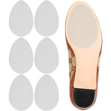 3 par med sklisikre skoputer, selvklebende sålebeskyttere, høye hæler