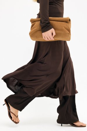 NA-KD Maxi Skirt - A-formet Nederdel - Brun - L