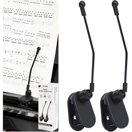 Holdbar Nodebogsklemme til Klaver - Sideholder til Nodestativ, Perfekt til Klavertilbehør og Nodpermer