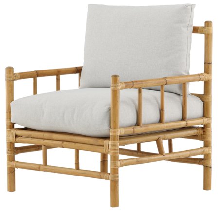 Venture Home Cane 1211-6010 Loungefåtölj natur/grå, Utemöbler