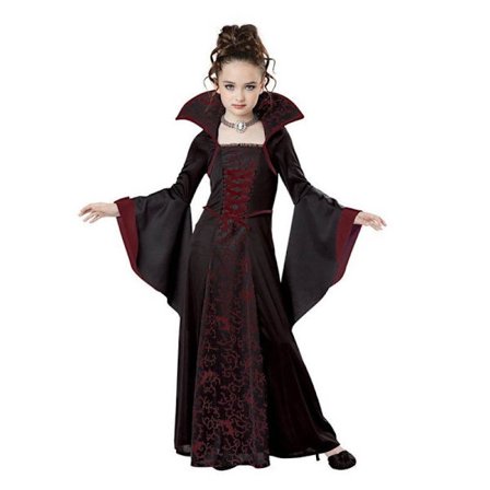 Halloween Cosplay Hexe Vampyr Kostyme Barn Jente Disfraz Karneval Kles Opp Fest Kvinners Barn Forestilling Kostyme 110cm-WELLNGS