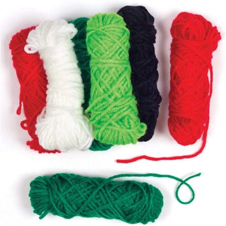 Baker Ross AW920 Garn i Julfärger (10 stycken) Festlig pyssel för hela familjen Olika
