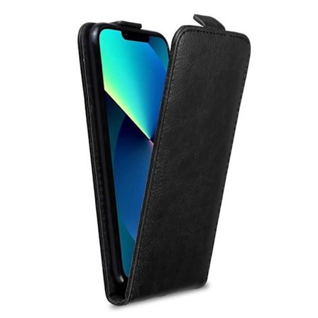 Fodral till Apple iPhone 13 PRO MAX i JET BLACK Fodral Skyddsskydd Flip i slät konstläderplånbok
