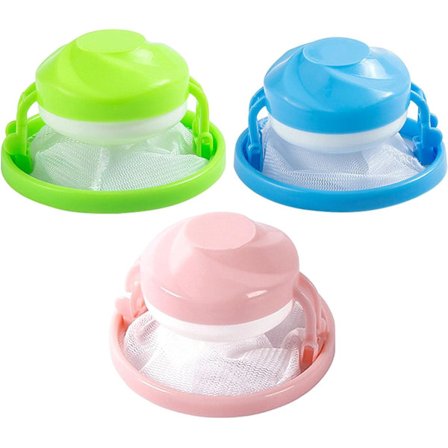 3 x Vaskemaskine Filterposer Flydende Dyrehår Filter Mesh Lint Catcher Genanvendelig Hår Filter Mesh Pose til Pulsator Vaskemaskine