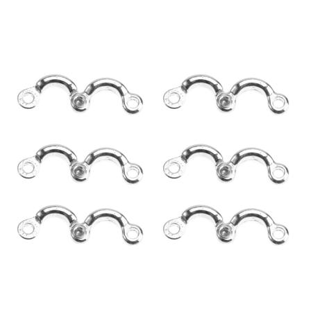 6 stk Utendørs Tilbehør Fjørfe Beinband Fugl Fotringer Due Treningsringer Fugl Ring Beinband Silver 1x1cm