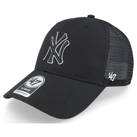 47 Brand - Negro trucker Gorra - New York Yankees Branson Mvp Black Trucker @ Hatstore