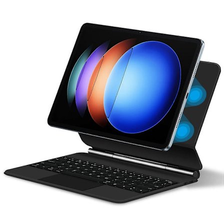 För Xiaomi Pad 6S Pro 12.4 Bluetooth-tangentbord med pekplatta Integrerat tangentbordsfodral