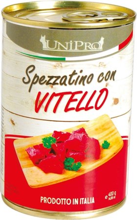 Unipro Spezzatino Con Vitello Cibo Umido Per Cani Adulti