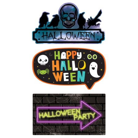 Partyskyltar Halloween 3-pack - Partyninja.se