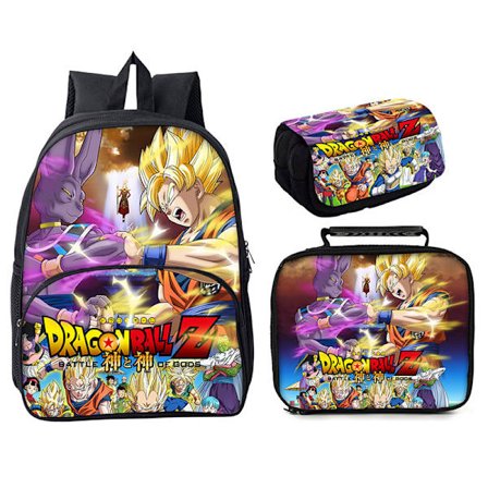 Dragon Ball Student Skolväska Tredelad Set 16 Inch Style 2