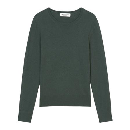 Marc O'Polo Round neck fine knit jumper Grøn, Dame Striktrøjer