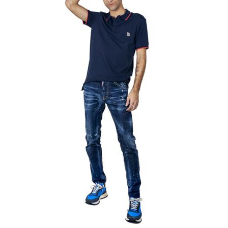 PS By Paul Smith, Slim fit polo shirt Niebieski, Mężczyzna, Rozmiar: M