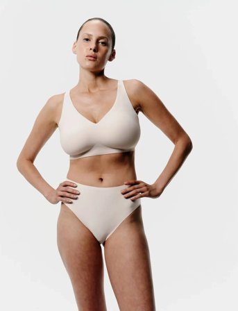 CHANTELLE Softstretch Power Plunge Wirefreebra - Beige - XL