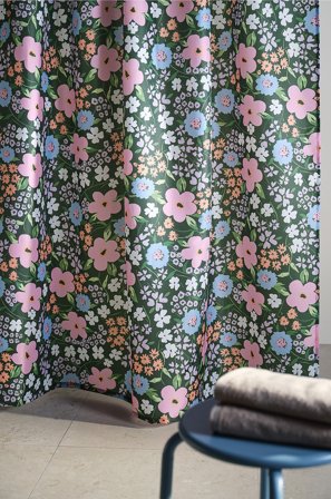 Jotex - Flower Dusjforheng Multi grønn - SUMMER - Kjøp Dusjforheng hos Jotex
