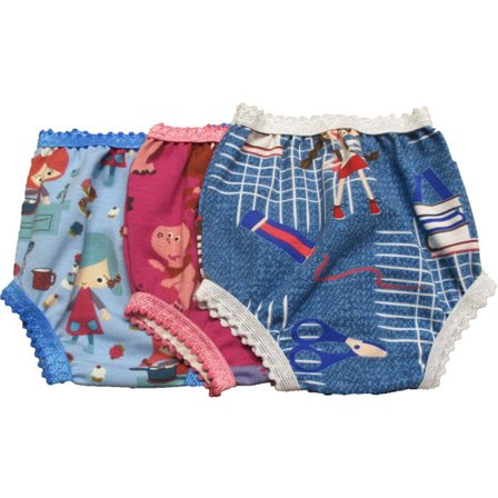 3-pack trosor I lj.blå, cerise, blå till Baby Born, dockkläder.