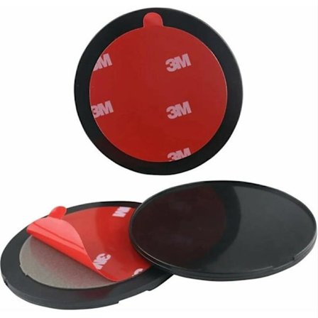 3-pakning selvklebende dashbordfeste (86 mm) Selvklebende festeplate med 3M-lim for GPS-holder, biltelefonholder, satellittnavigasjon