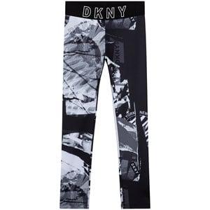 Kids - DKNY Black Graphic Leggings - Bottoms - 4 years - Black - Mädchen