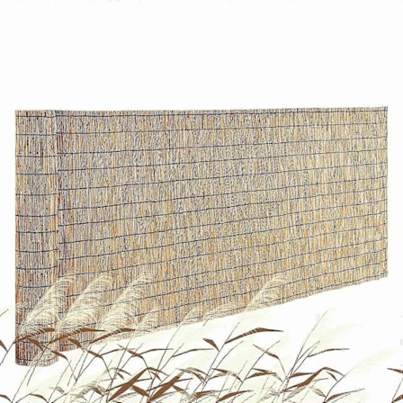 Naturligt rørhegn, 1 m x 3 m, rørgardin balkon rørhegnsrulle til udendørs brug—yux