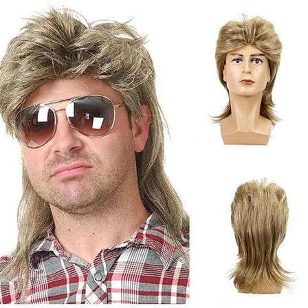 Herre Blond Mullet Mullet Paryk Herre Langt Hår