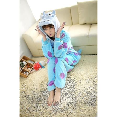 Halloween Unisex Onesie Kigurumi Fancy Dress Kostyme Genser Pyjamas Nattøy-9-1 Sulley M for 160-170cm