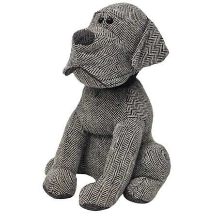 Riva Home Herringbone Dörrstopp Hund En Storlek Grå