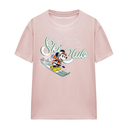 Disney Dam Ski Club Musse Pigg T-shirt M Rosa