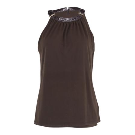 Michael Kors Pre-owned Michael Kors Halterneck Topp in Brown Polyester brun, Dam, Dam, Storlek: M