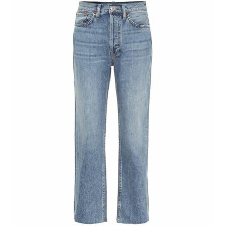 Re/Done, Jeans High Rise Stovepipe Blauw, Dames, Maat:W24