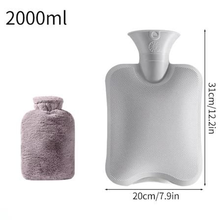 1000/2000ml Stor Varmvattenflaska i Tjock PVC Handvärmare Säker Varm Palats Varmflaska Långvarig Värme Varmvattenflaska S11 Water Bag