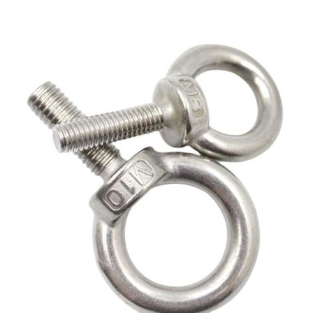 Løftetilbehør, 10 stk. M8 rustfrit stål 304 øjebolte - løftering
