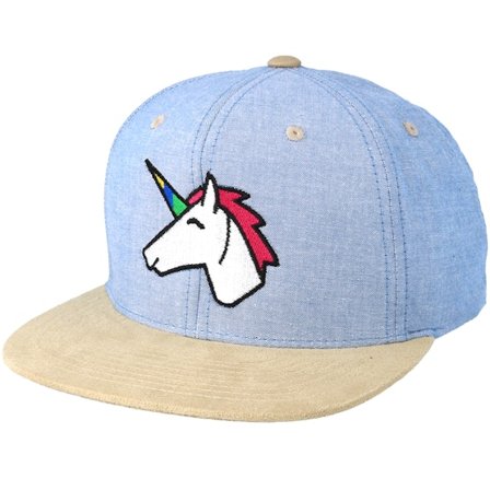 Unicorns - Unicorn Light Blue/Beige Suede Snapback Snapback Blue Cap - @ Hatstore