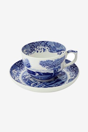 Spode - Stor kopp med fat Blue Italian 56 cl - Blå - Kopper & krus - Fra Homeroom