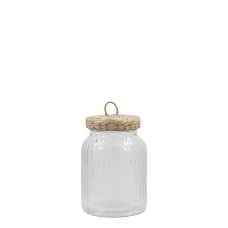 Chic Antique Oppbevaringsglass Flettelokk H16