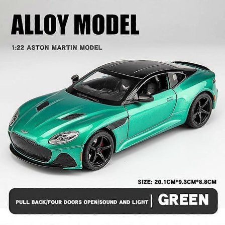 1/22 Skala Aston Martin DBS Sportsbil Legeringsmodellbil Metall Modifisert Støpt Leketøybil Simulering Lyd og Lys Barnegave