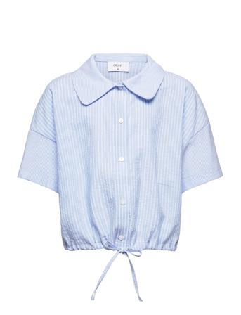Bellis Ss Shirt Bluse Tunika Blå Grunt