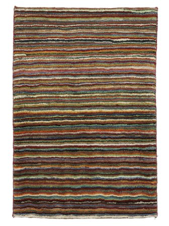 Gabbeh Matta 80X116 Svart/Brun Ull