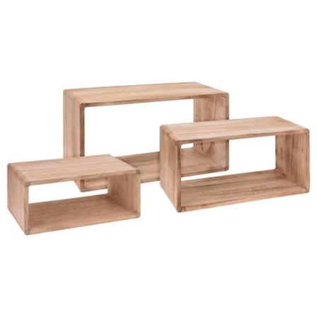 Home&styling Displayhyllor 3 St Kejsarträ Brun