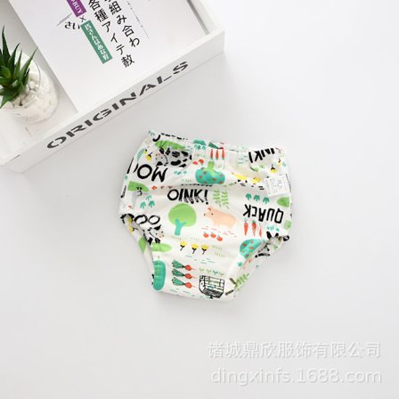 Nytt undertøy for pottetrening for spedbarn, baby bomullsgarn bleietreningsbukser vaskbare bleiebukser fire sesonger