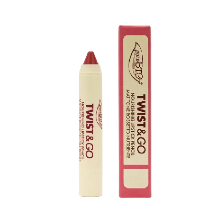 PuroBio Twist & Go - Nourishing Lipstick Pencil Läppstift Unisex Rosa