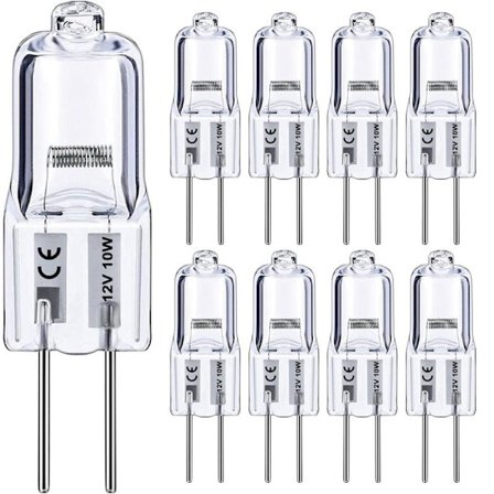 10-pack - G4 Halogenlampor / Stiftlampor - Varmvit - Halogen WarmWhite WarmWhite 10W (10-pack)_yux WarmWhite