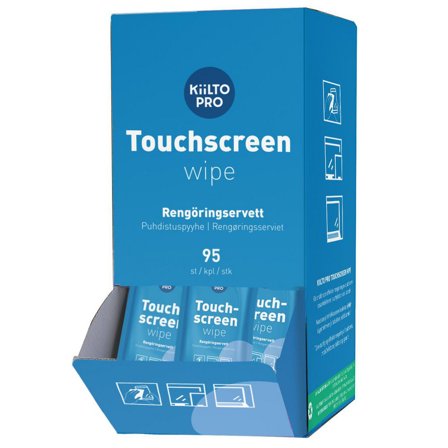 KIILTO PRO Rengöringsduk Touchscreen wipe skärmar 95/fp - Lyreco - Datorprodukter - Datorrengöring - Rengörings-servetter