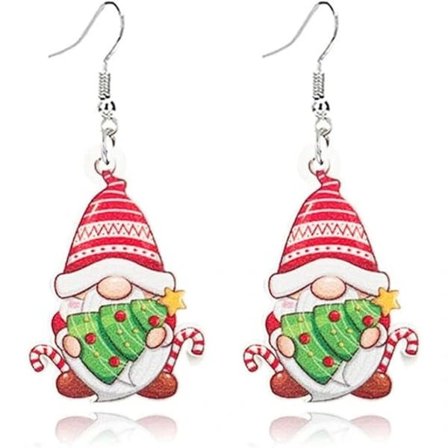 【PP】Akryl Juletræs Kugle Øreringe til Kvinder, Udskårne Akryl Dyr Øreringe, Juletræ, Grøn Larve, Får, Dinosaur Øreringe