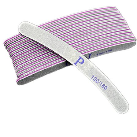 5 stk. dobbeltsidig buffer 100/180 trimmer sandpapir neglefiler slipeblokk pedikyr sandpapir neglefil manikyr poleringsverktøy