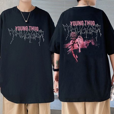 Hip Hop Oversized T-shirt Regular Retro Rapper Streetwear Sommar Herr Dam Kortärmad T-shirt