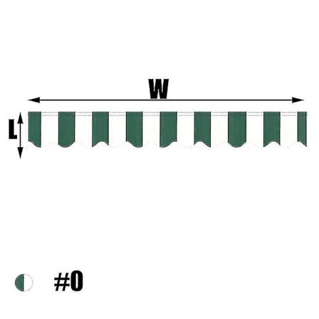 Born Pretty 2,5m/3m/3,5m/4m/5m Butiksbanner Ersättning Vattentät Tygremsor Vågig Valans Solskydd Takfönster Uterum Markis