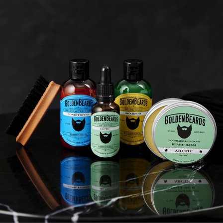 Set de cuidado de la barba para principiantes Arctic para hombres - Aceite para barba