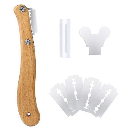 Brødkniv med trehåndtak, brødbakers knivskjærer, brødskjærer kakekutter, deigmaki