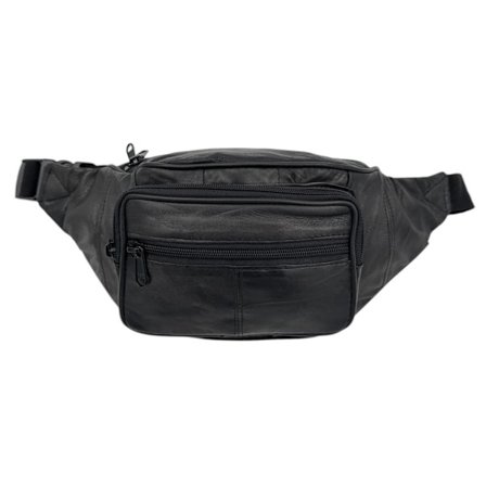 Rymlig midjeväska skinn