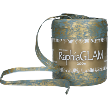 Gavebånd Raphia Grønn/Gull