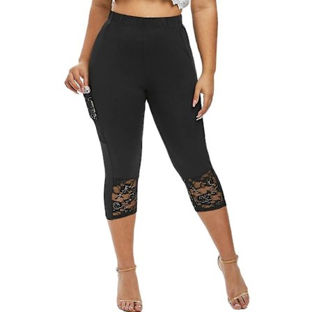 Dame Slim Capri Bukser Blonde Søm Leggings Elastiske Yogabukser